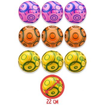 Мяч детский "Веселье-1" (22 см, цвет-микс) ( кратно 10) ( Арт. AN03382)