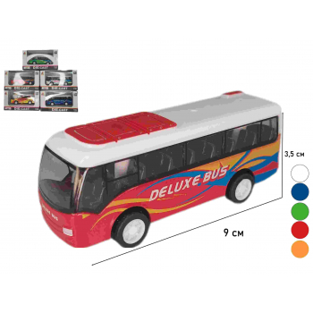 Автобус модель металл (24) 1:55 Люксовый в ассортименте в кор./шоу-боксе,49468