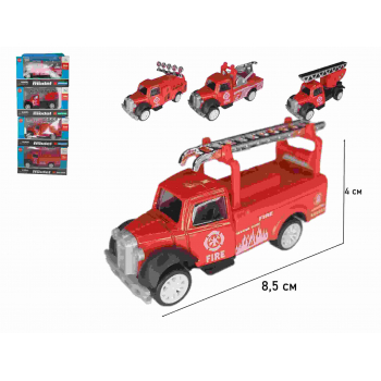 Машина модель металл инерционная Пожарная служба в ассортименте в кор.,49484