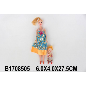Беременная кукла Дружная семья 2 (6х4х28 см, с малышкой) арт.1708505