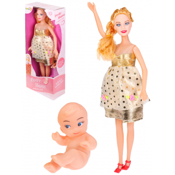 Кукла в наборе Беременная кукла МОЛОДАЯ МАМА 31см арт.1606664
