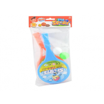 Ракетки для пляжного тенисса 2 шт. с шариками цветные в пак,48838