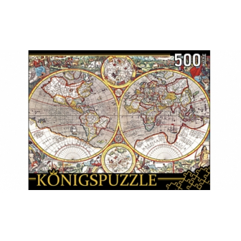Konigspuzzle 500 Древняя Карта Мира арт.КБК500-8327
