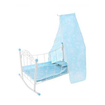 Кроватка-люлька с балдахином Бал цветов, 48*35.5*58 см (металл., пакет) арт.M1264-13