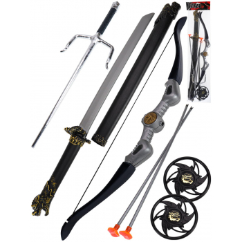 Игровой набор Ниндзя (стрелы на присосках 3шт, меч, кинжал, сюрикэны, пакет) арт.Y18544140